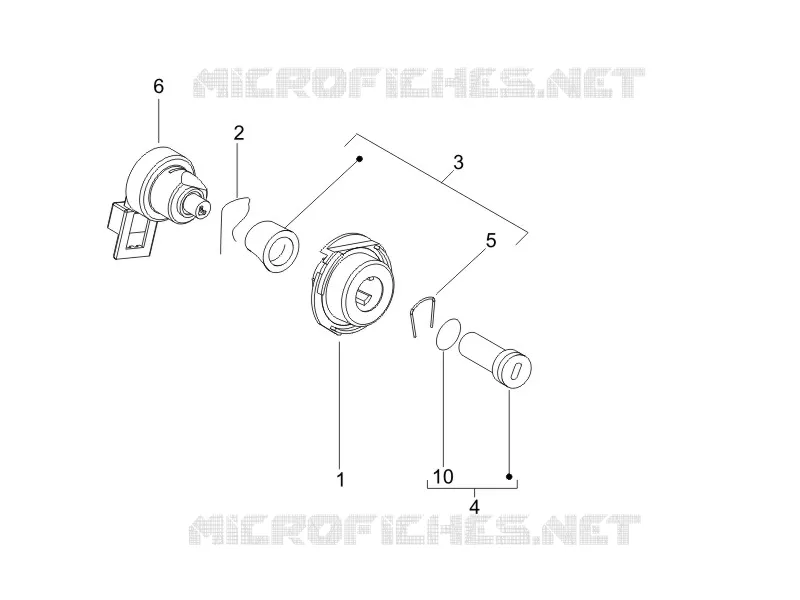 Serrures VESPA VESPA-SCOOTER 50 LXV 2013  LXV 4T 2V 25 Km/h
