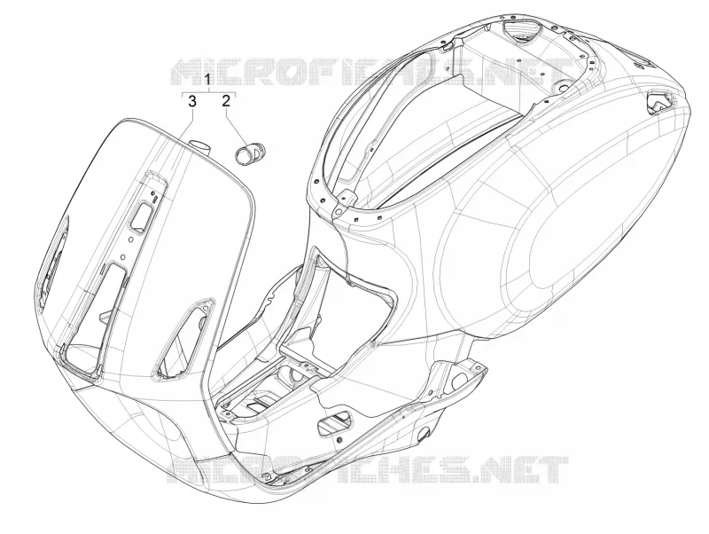 Châssis/coque VESPA VESPA-SCOOTER 150 PRIMAVERA 2014  4T 3V ie Primavera