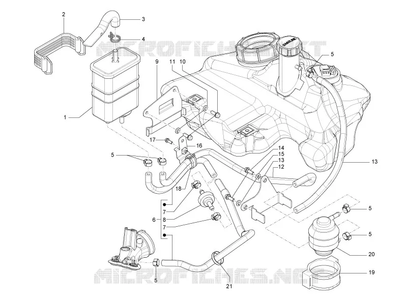 Système anti-évaporation VESPA VESPA-SCOOTER 150 PRIMAVERA 2015  4T 3V ie Primavera