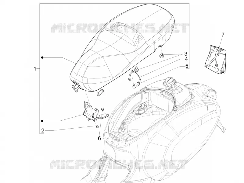 Selle/sieges VESPA VESPA-SCOOTER 150 PRIMAVERA 2017  Primavera 4T 3V iGet E4 ABS