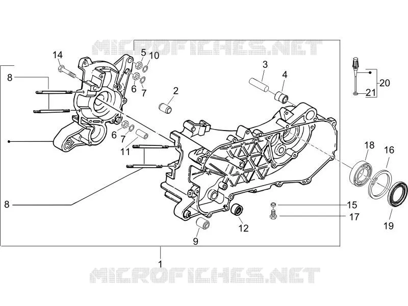 Carter moteur VESPA VESPA-SCOOTER 50 PRIMAVERA 2013  Primavera 2T