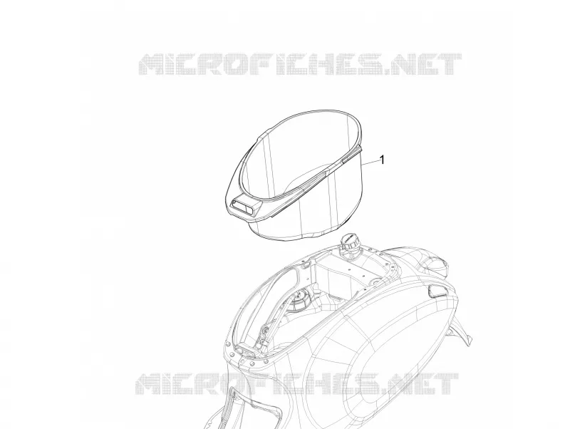 Logement casque - Dessous de selle VESPA VESPA-SCOOTER 50 PRIMAVERA 2013  Primavera 2T