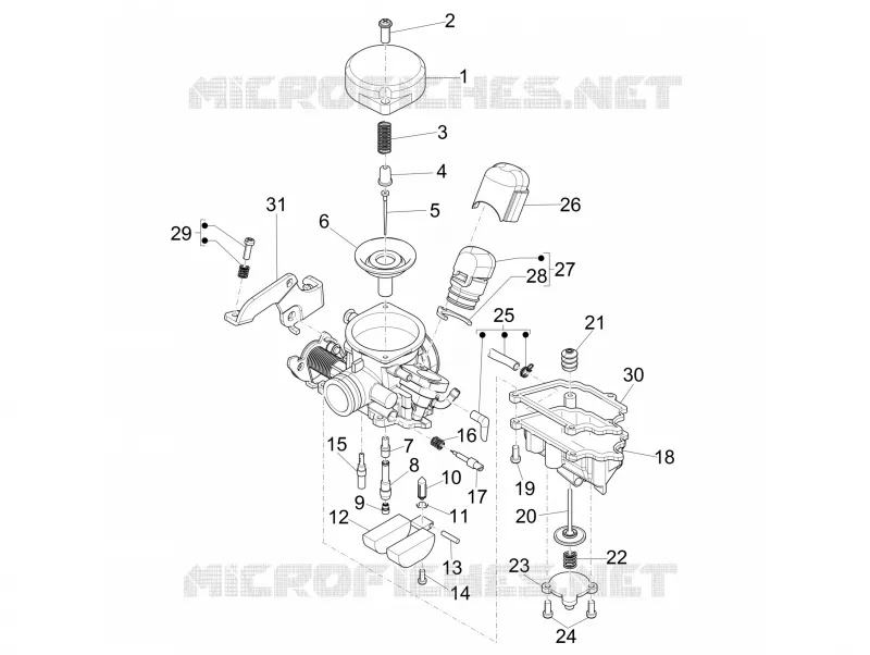 Composants de carburateur VESPA VESPA-SCOOTER 50 PRIMAVERA 2015  Primavera 4T-2V 25 km/h