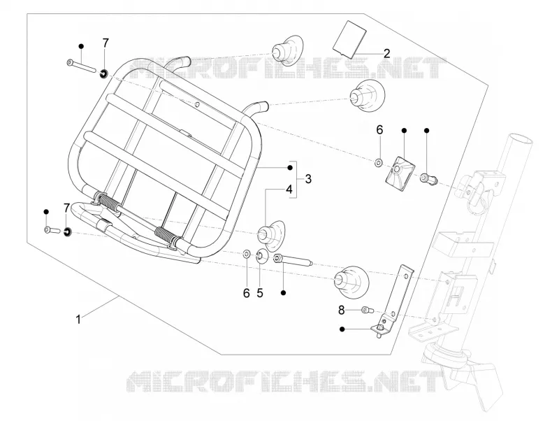 Porte-bagages avant VESPA VESPA-SCOOTER 50 PRIMAVERA 2015  Primavera 4T-2V 25 km/h