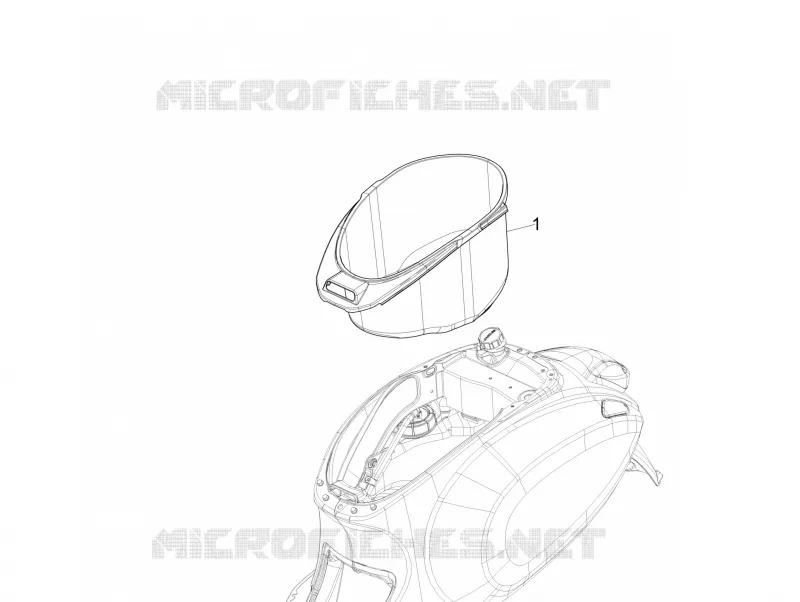Logement casque - Dessous de selle VESPA VESPA-SCOOTER 50 PRIMAVERA 2013  Primavera 4T-4V