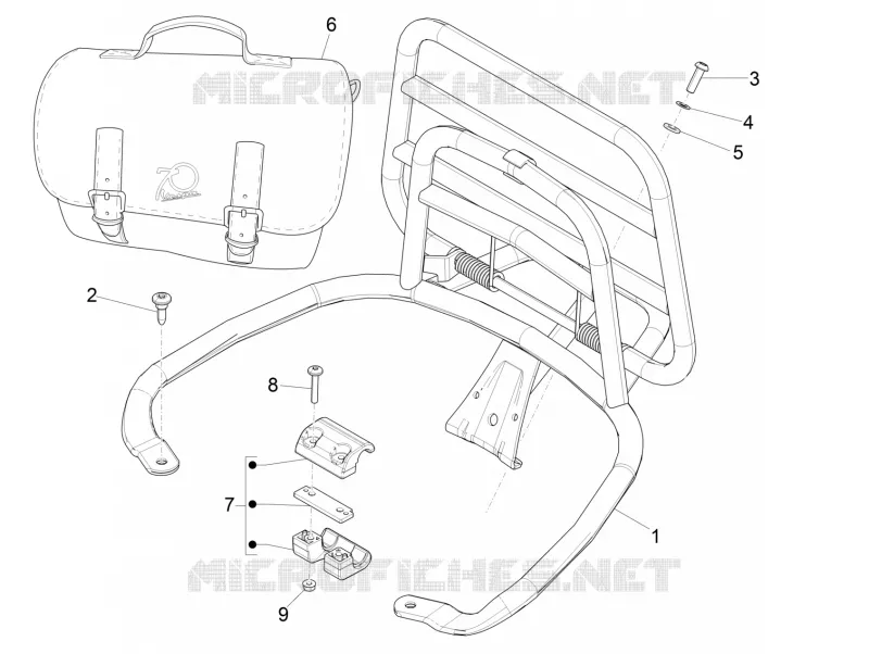 Porte-bagages arrière VESPA VESPA-SCOOTER 50 PRIMAVERA 2015  Primavera 4T-4V