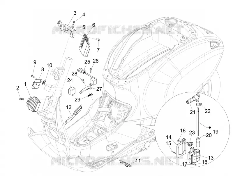 Régulateurs de tension - Centrales electroniques - Bobine H.T. VESPA VESPA-SCOOTER 50 PRIMAVERA 2015  Primavera 4T-4V
