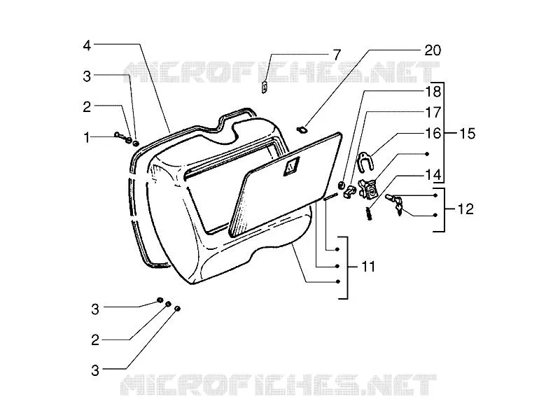Coffre avant - Contre-tablier VESPA VESPA-SCOOTER 125 PX 2007  PX 30 Anni