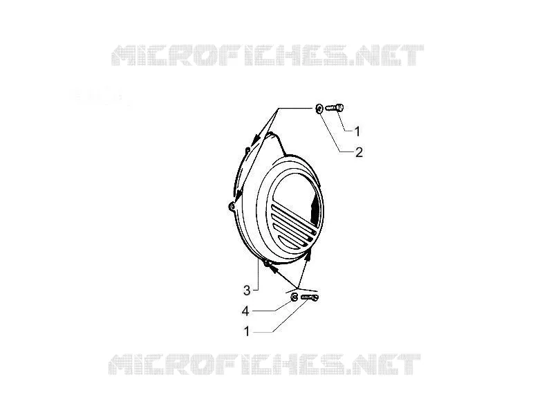 Couvercle volant magnetique - Filtre à huile VESPA VESPA-SCOOTER 125 PX 2007  PX 30 Anni