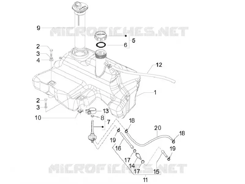 Réservoir carburant VESPA VESPA-SCOOTER 125 S 2009  S 4T