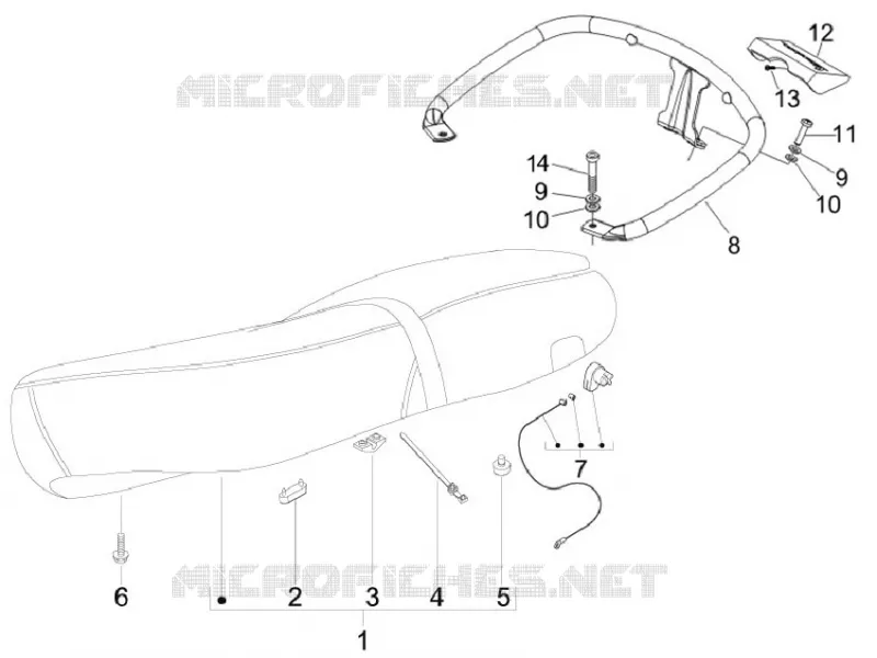 Selle/sieges VESPA VESPA-SCOOTER 125 S 2010  S 4T