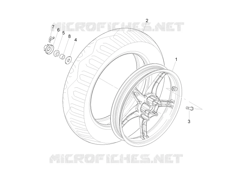 Roue arrière VESPA VESPA-SCOOTER 125 S 2011  S 4T 2V E3