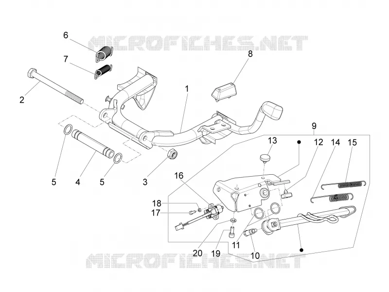 Béquille/s VESPA VESPA-SCOOTER 125 S 2012  S 4T 3V E3 ie