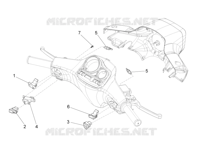 Inverseurs - Commutateurs - Boutons - Interrupteurs VESPA VESPA-SCOOTER 125 S 2015  S 4T 3V E3 ie