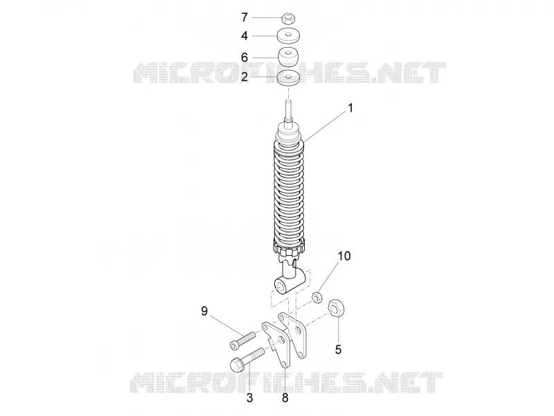 Suspension arrière - Amortisseur/s VESPA VESPA-SCOOTER 125 S 2017  S 4T 3V E3 ie