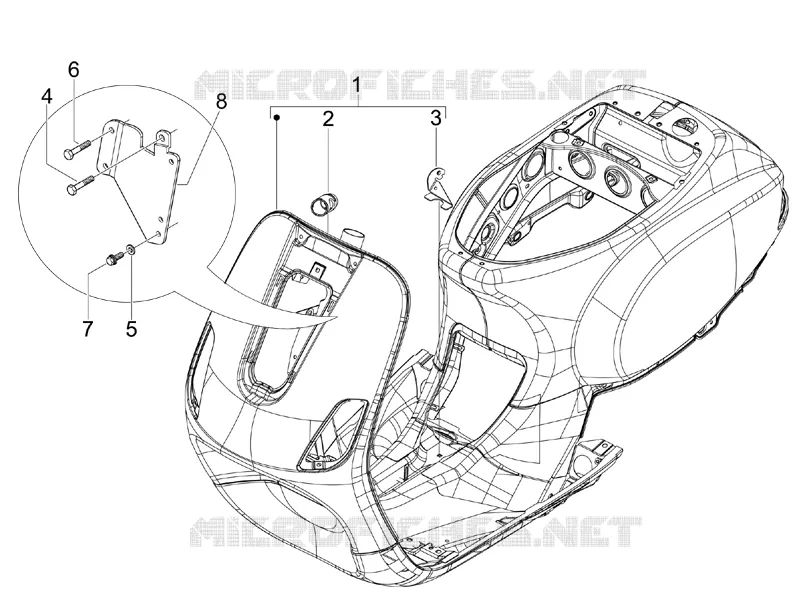Châssis/coque VESPA VESPA-SCOOTER 125 S 2007  S 4T E3