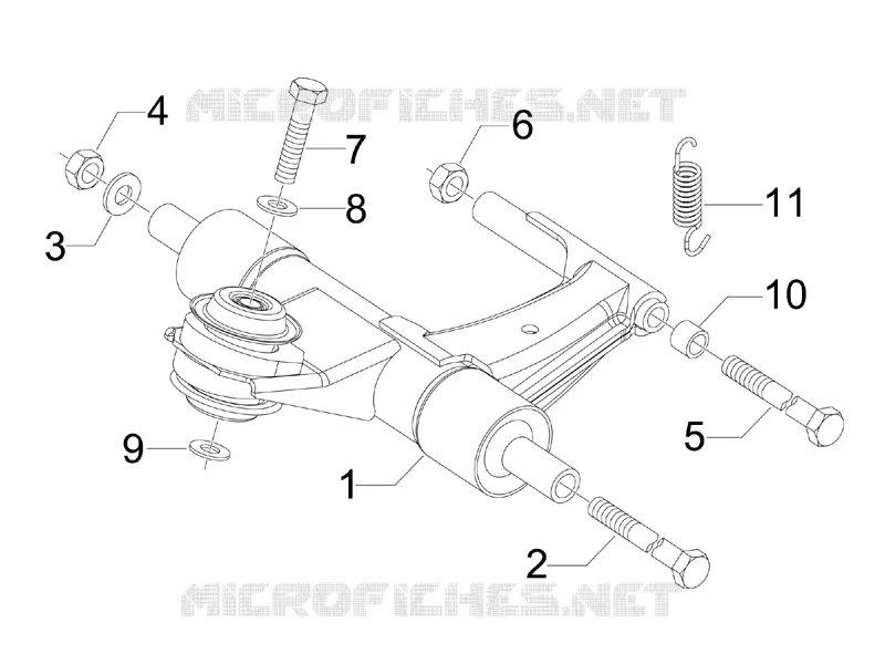 Bras oscillant VESPA VESPA-SCOOTER 125 S 2008  S 4T E3