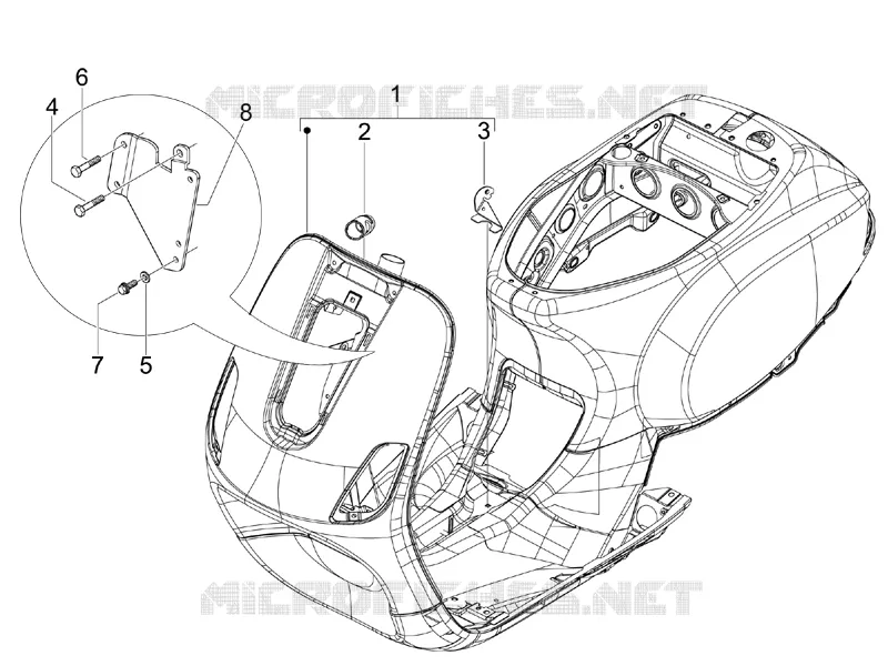 Châssis/coque VESPA VESPA-SCOOTER 125 S 2007  S 4T E3
