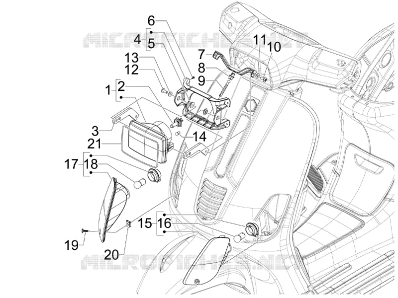 Eclairages avant - Clignotants VESPA VESPA-SCOOTER 125 S 2007  S 4T E3