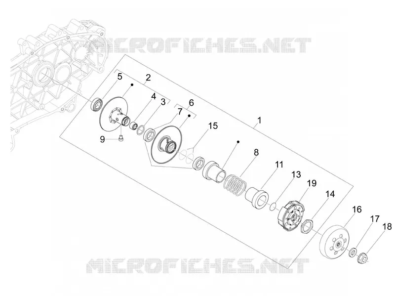 Poulie entrainee VESPA VESPA-SCOOTER 125 S 2008  S 4T E3