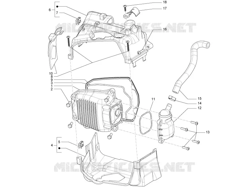 Couvercle culasse VESPA VESPA-SCOOTER 125 S 2012  S 4T ie E3