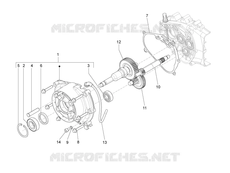 Ensemble réducteur VESPA VESPA-SCOOTER 125 S 2012  S 4T ie E3