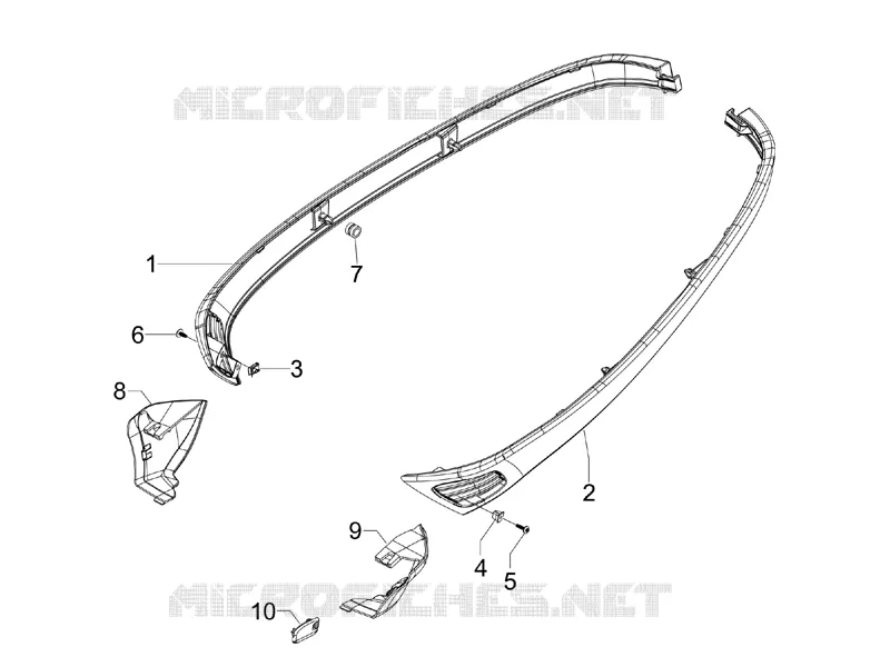 Couvertures laterales - Spoiler VESPA VESPA-SCOOTER 125 S 2010  S 4T ie E3 College