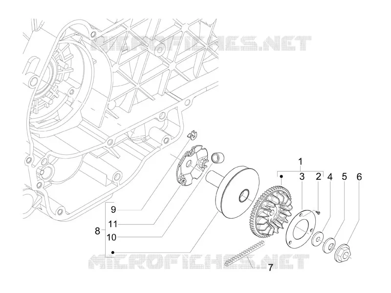Poulie motrice VESPA VESPA-SCOOTER 125 S 2011  S 4T ie E3 College