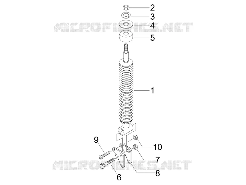 Suspension arrière - Amortisseur/s VESPA VESPA-SCOOTER 125 S 2009  S 4T ie E3 College