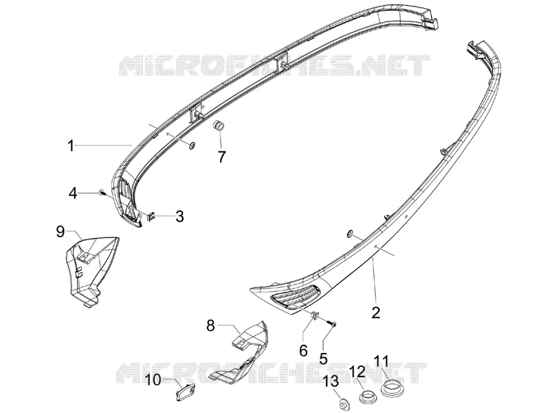 Couvertures laterales - Spoiler VESPA VESPA-SCOOTER 150 S 2009  S 4T