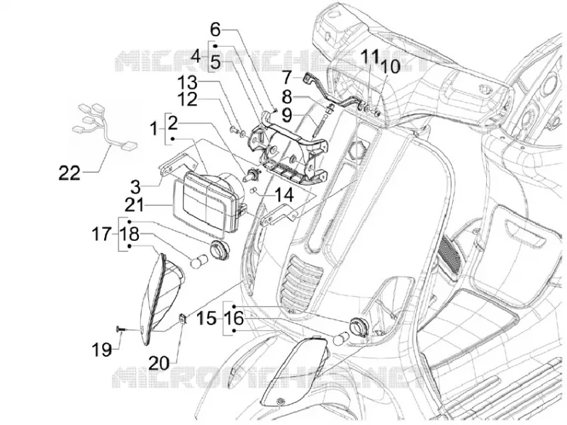 Eclairages avant - Clignotants VESPA VESPA-SCOOTER 150 S 2010  S 4T