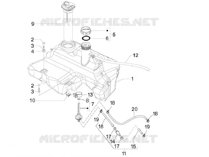 Réservoir carburant VESPA VESPA-SCOOTER 150 S 2009  S 4T