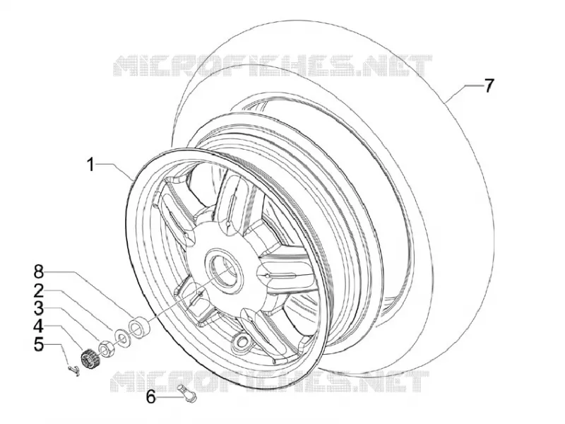 Roue arrière VESPA VESPA-SCOOTER 150 S 2010  S 4T
