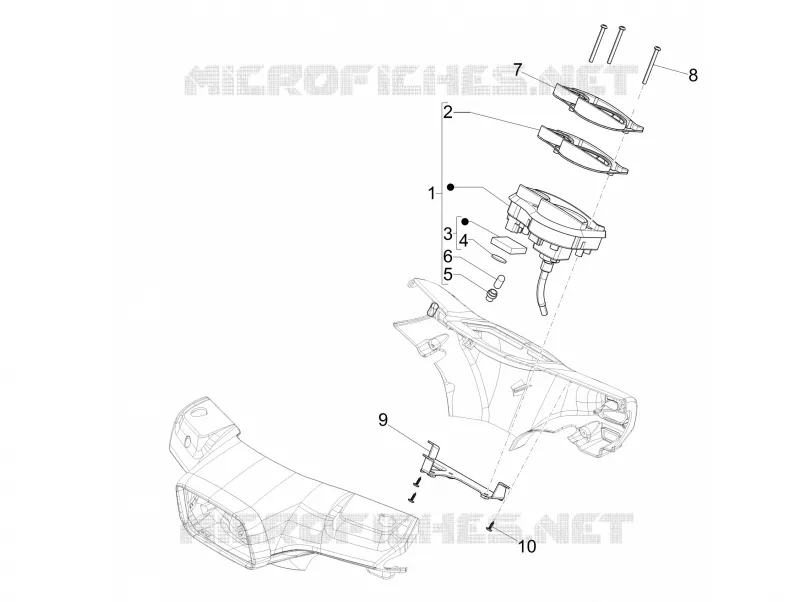 Groupe instruments - Cruscotto VESPA VESPA-SCOOTER 150 S 2010  S 4T 2V ie E3 College
