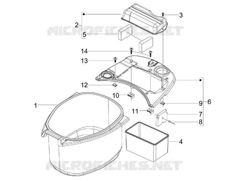 Logement casque - Dessous de selle VESPA VESPA-SCOOTER 150 S 2010  S 4T 2V ie E3 College