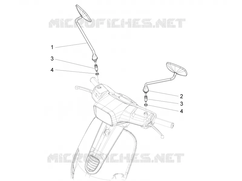 Rétroviseur/s VESPA VESPA-SCOOTER 150 S 2014  S 4T 3V ie