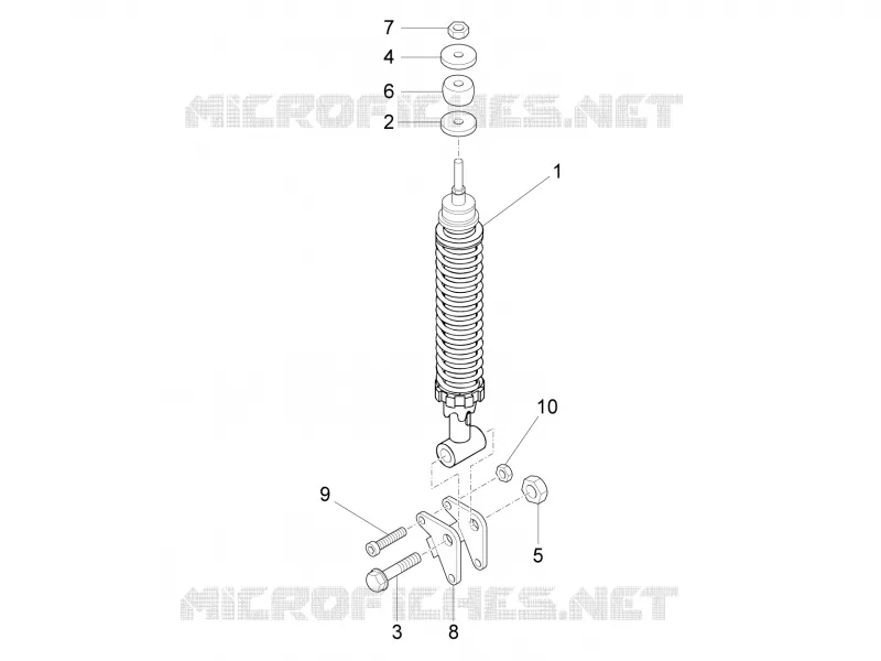 Suspension arrière - Amortisseur/s VESPA VESPA-SCOOTER 150 S 2014  S 4T 3V ie