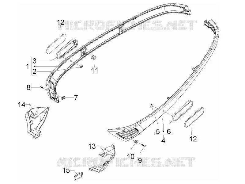 Couvertures laterales - Spoiler VESPA VESPA-SCOOTER 150 S 2012  S 4T ie College