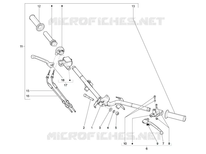 Guidon - Maître cylindre VESPA VESPA-SCOOTER 150 S 2010  S 4T ie College