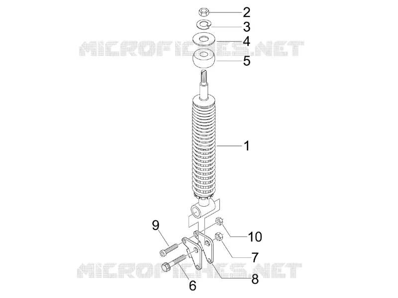 Suspension arrière - Amortisseur/s VESPA VESPA-SCOOTER 150 S 2012  S 4T ie College
