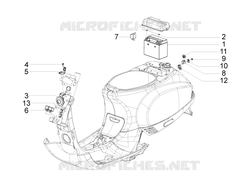 Relais - Batterie - Avertisseur sonore VESPA VESPA-SCOOTER 150 S 2013  S 4T ie E3