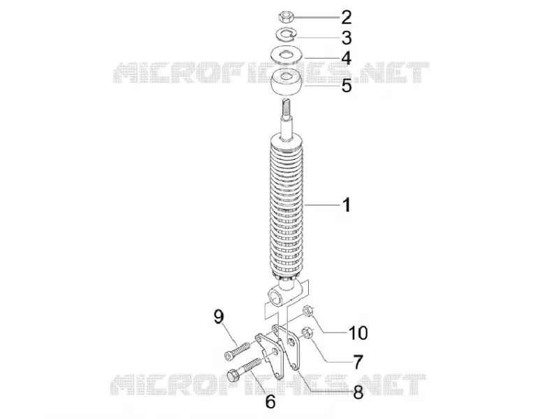 Suspension arrière - Amortisseur/s VESPA VESPA-SCOOTER 150 S 2011  S 4T ie E3