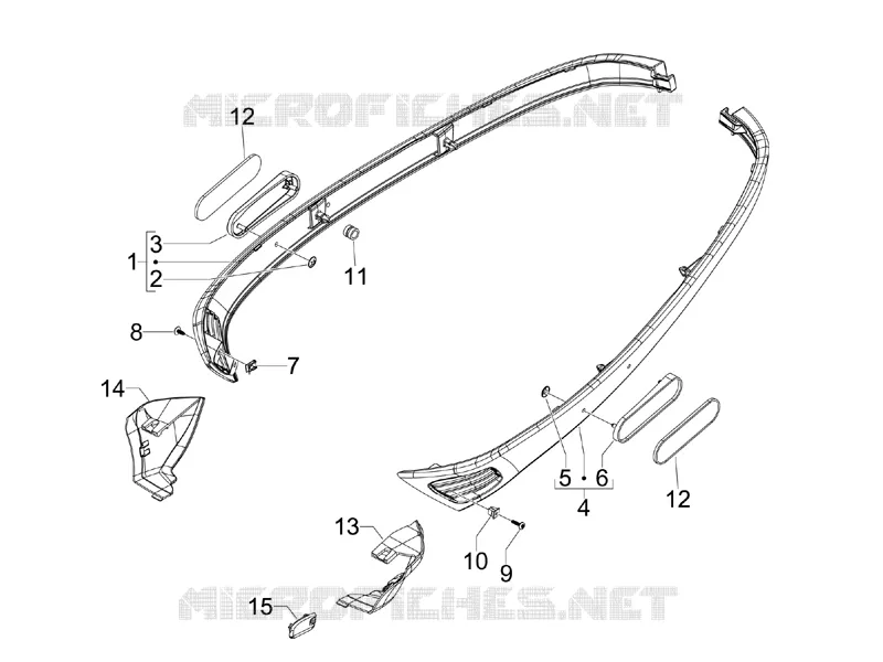 Couvertures laterales - Spoiler VESPA VESPA-SCOOTER 50 S 2007  S 2T