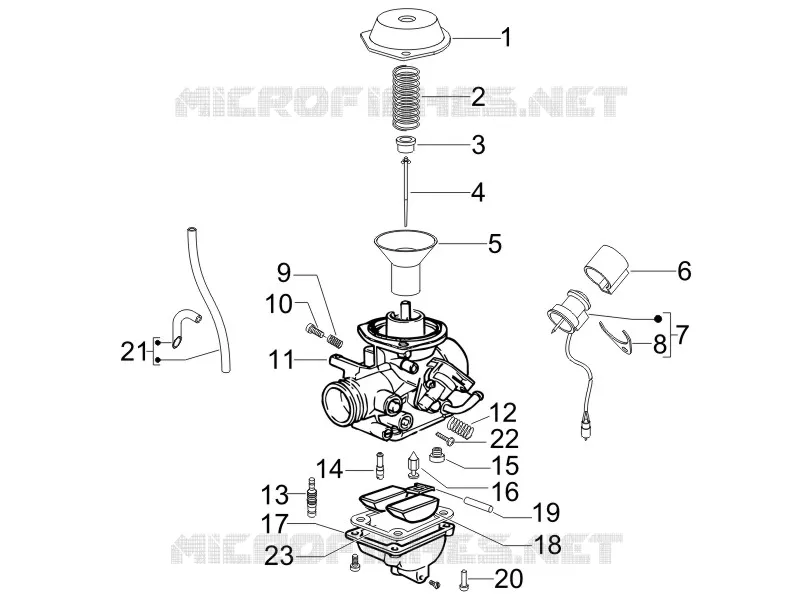 Composants de carburateur VESPA VESPA-SCOOTER 50 S 2011  S 4T 2V 25 Km/h