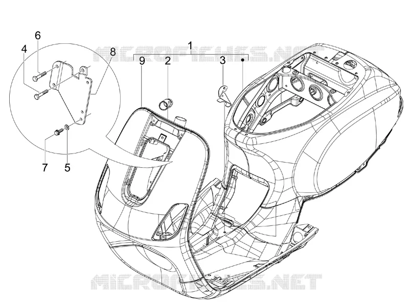Châssis/coque VESPA VESPA-SCOOTER 50 S 2011  S 4T 4V College