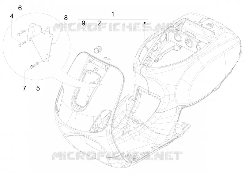 Châssis/coque VESPA VESPA-SCOOTER 50 S 2008  S 4T 4V College