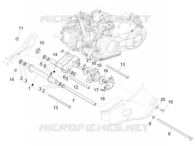 Bras oscillant VESPA VESPA-SCOOTER 125 SPRINT 2014  Sprint 4T 3V ie