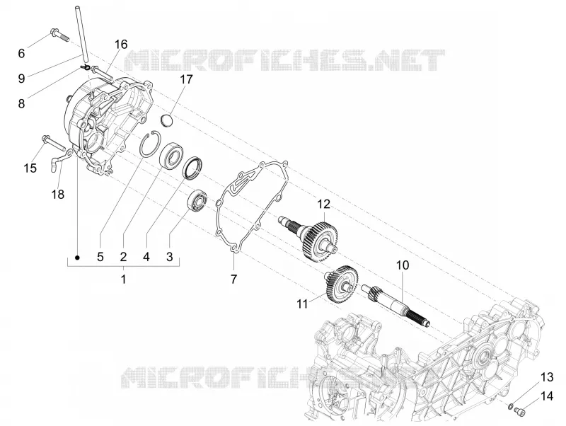 Ensemble réducteur VESPA VESPA-SCOOTER 125 SPRINT 2014  Sprint 4T 3V ie