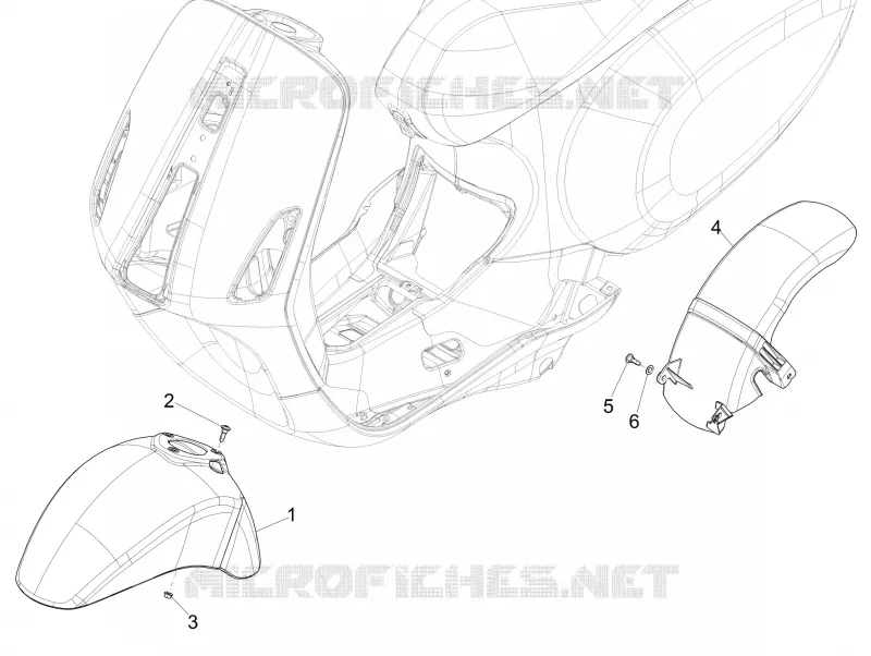 Logement roue - Garde boue VESPA VESPA-SCOOTER 150 SPRINT 2015  Sprint 4T 3V ie
