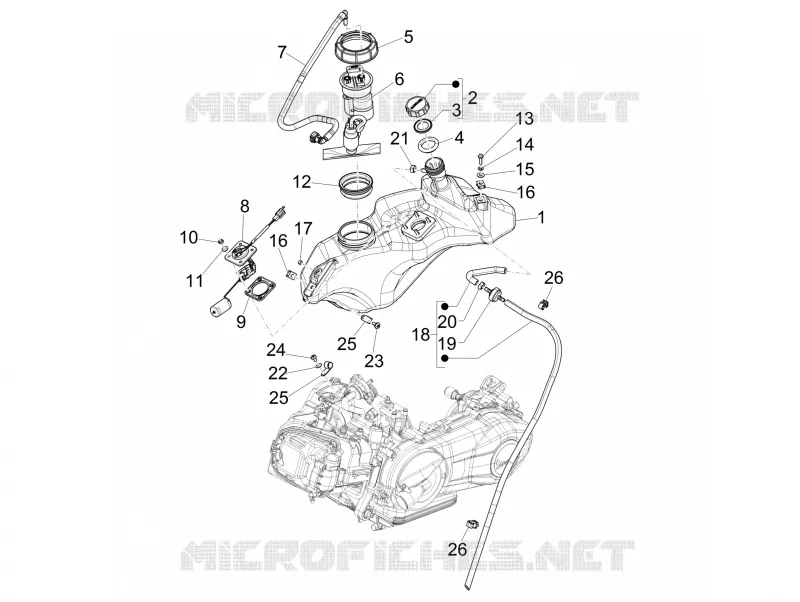Reservoir carburant VESPA VESPA-SCOOTER 150 SPRINT 2015  Sprint 4T 3V ie